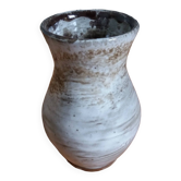 Enamelled stoneware vase Turgis artisanal pottery in Noron La Poterie