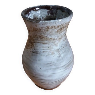 Enamelled stoneware vase Turgis artisanal pottery in Noron La Poterie