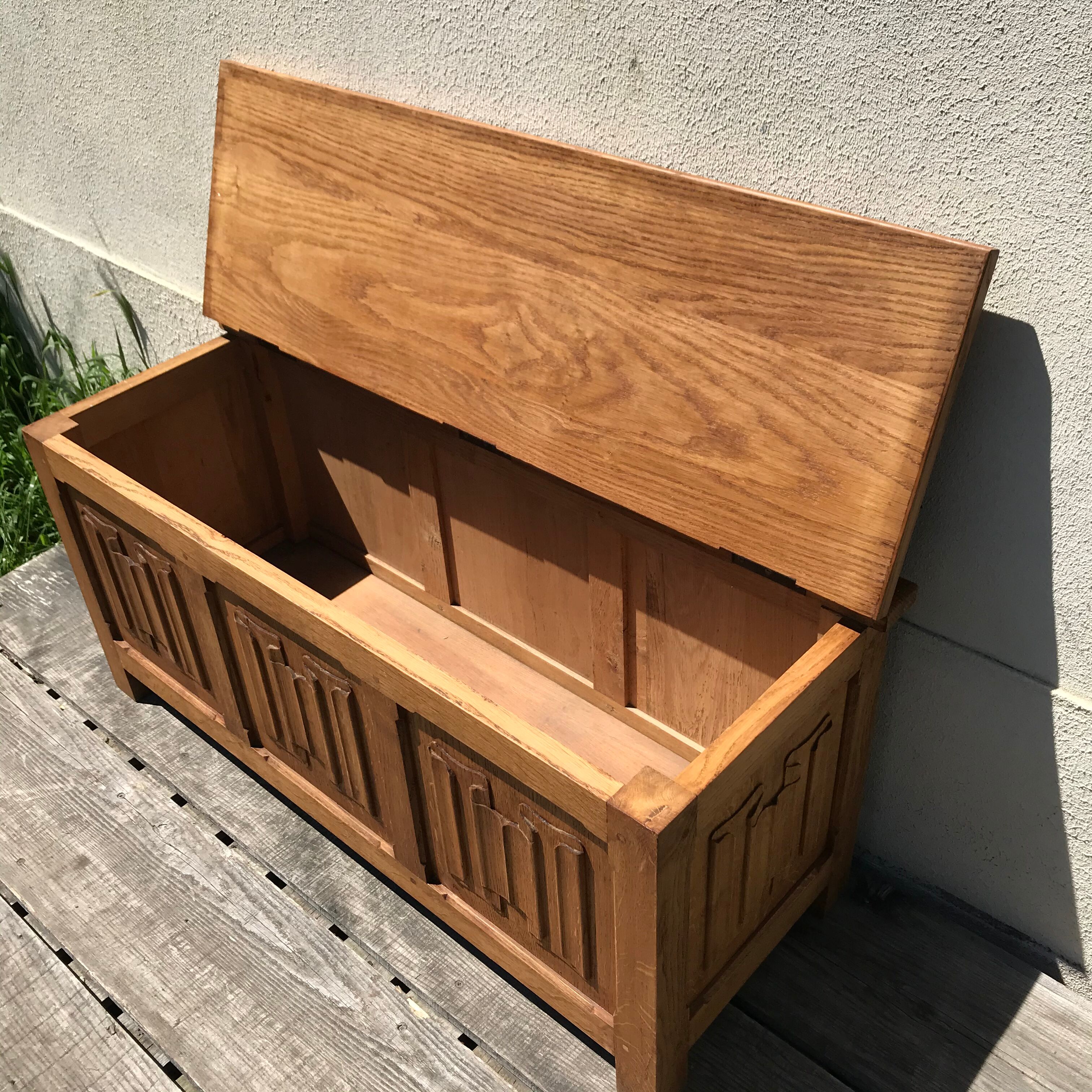 Vintage light oak chest 1950