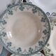 Set of 6 mismatched green hollow plates St Amand, Badonvillier, Salins and Bosch