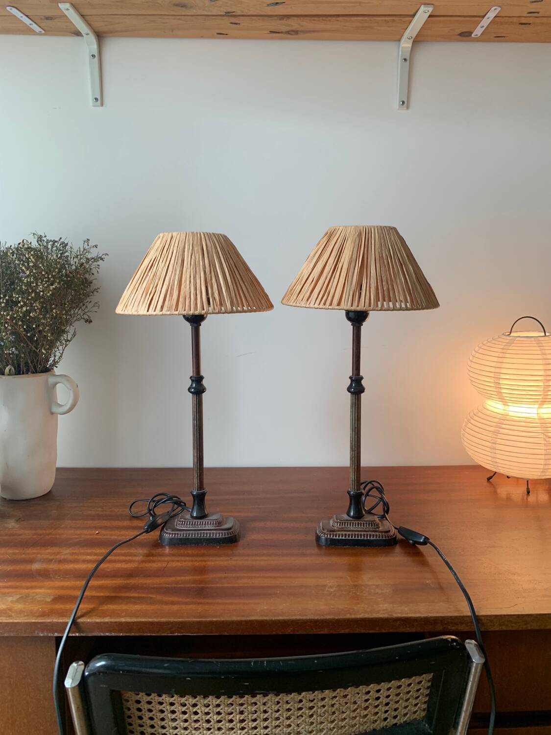 Pair of bedside lamps