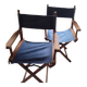2 old director’s armchairs.