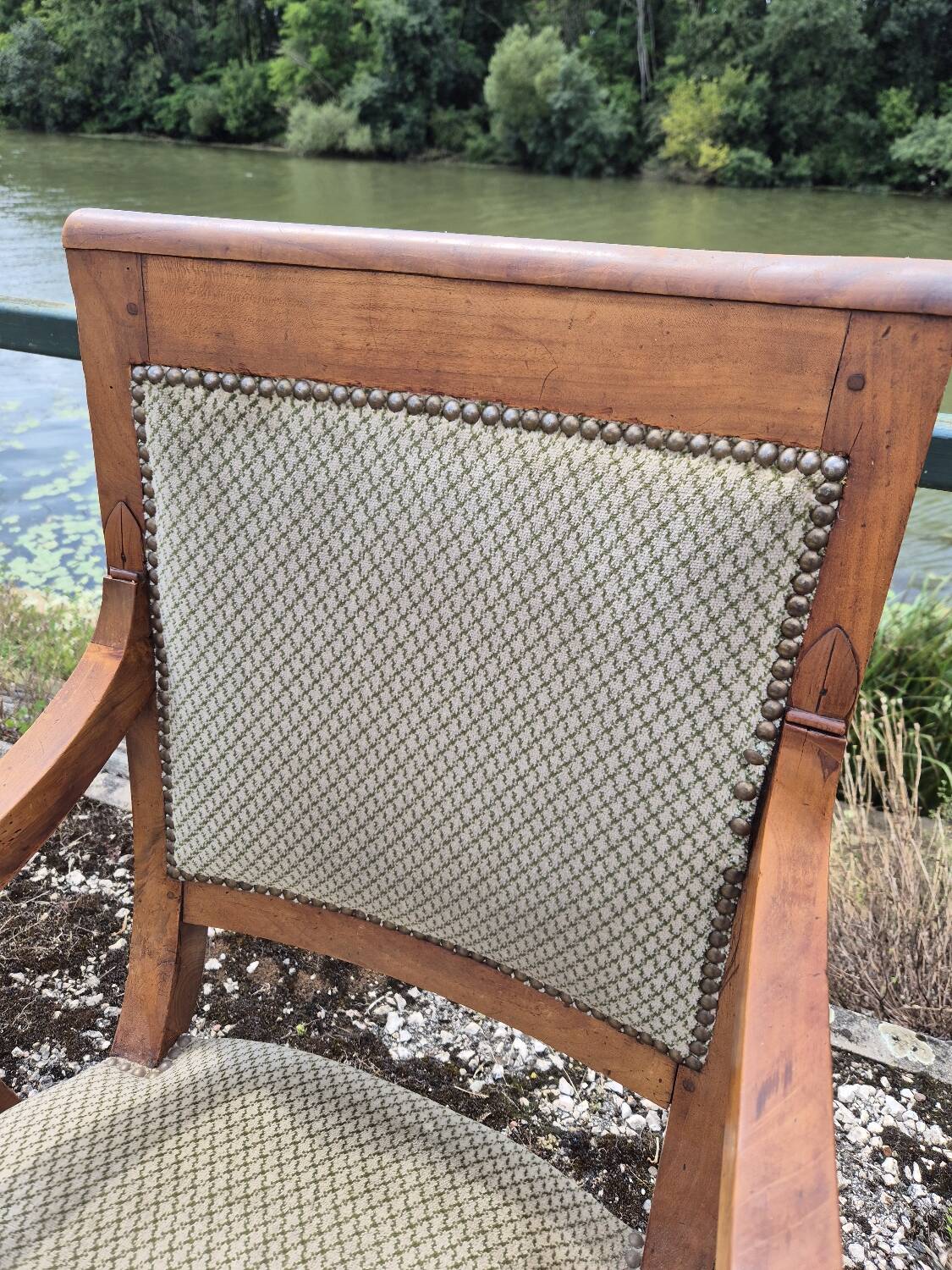Pair of armchairs with Empire Restoration handles 1900s