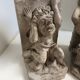 Pair of plaster bookends Gargoyles M. Brown Orléans