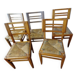 lot de 5 chaises bois