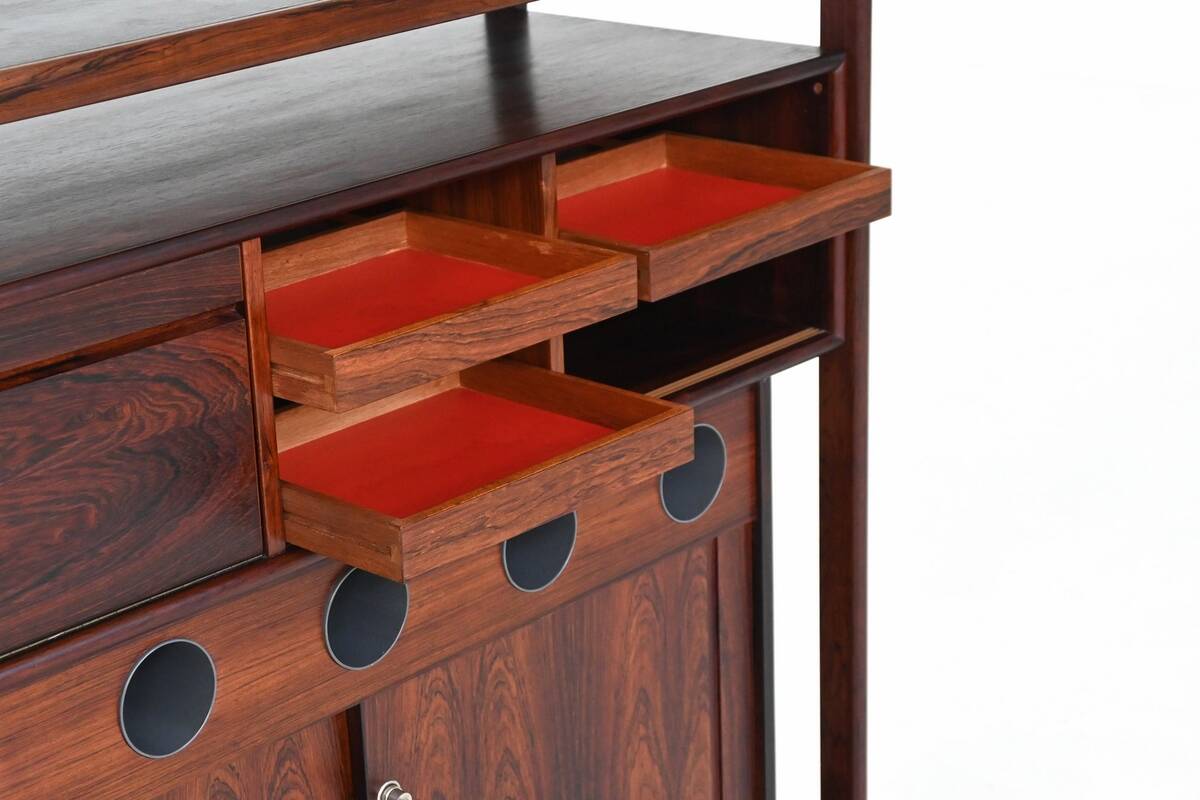 Knud Bent dry bar in rosewood Dyrlund Denmark 1960