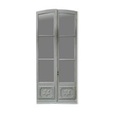 Double portes de passage en bois patiné XIX siècle