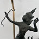 Thai warrior lamp base in bronze