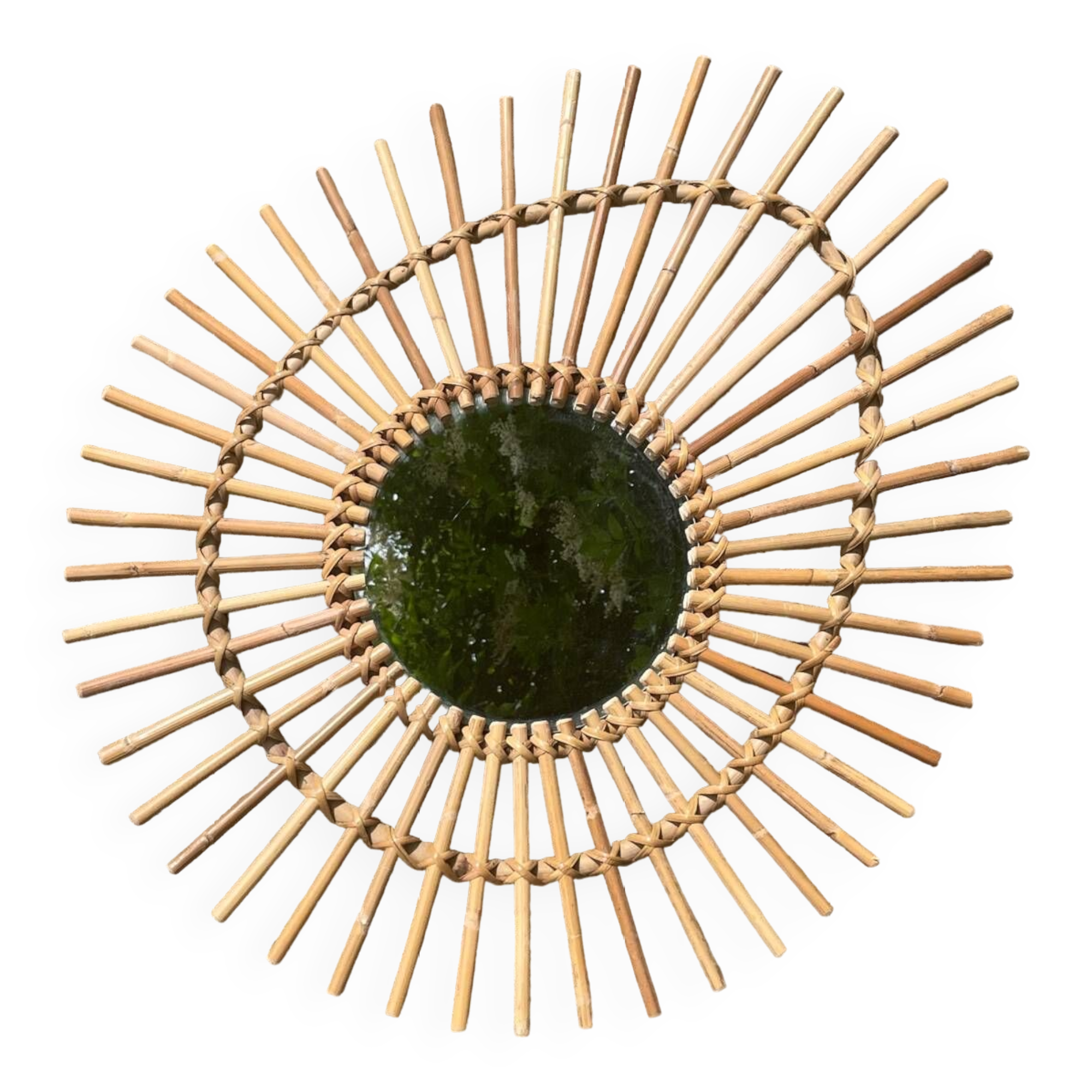 Rattan sun mirror 70'