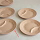 8 plates pink 50's Digoin