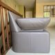 JP Audebert linear model 3-seater sofa in mocha leather
