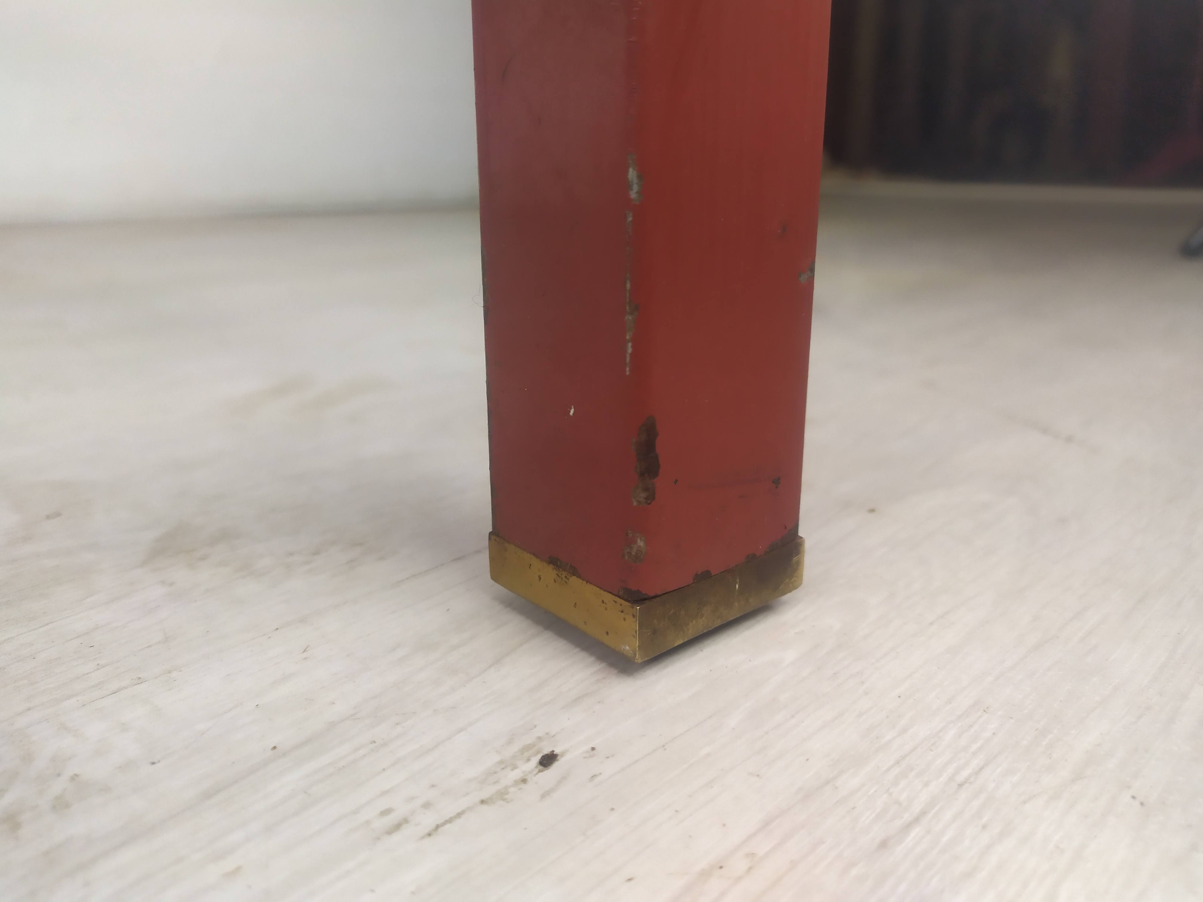 Glass brass coffee table