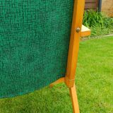 Vintage armchair in wood and skai