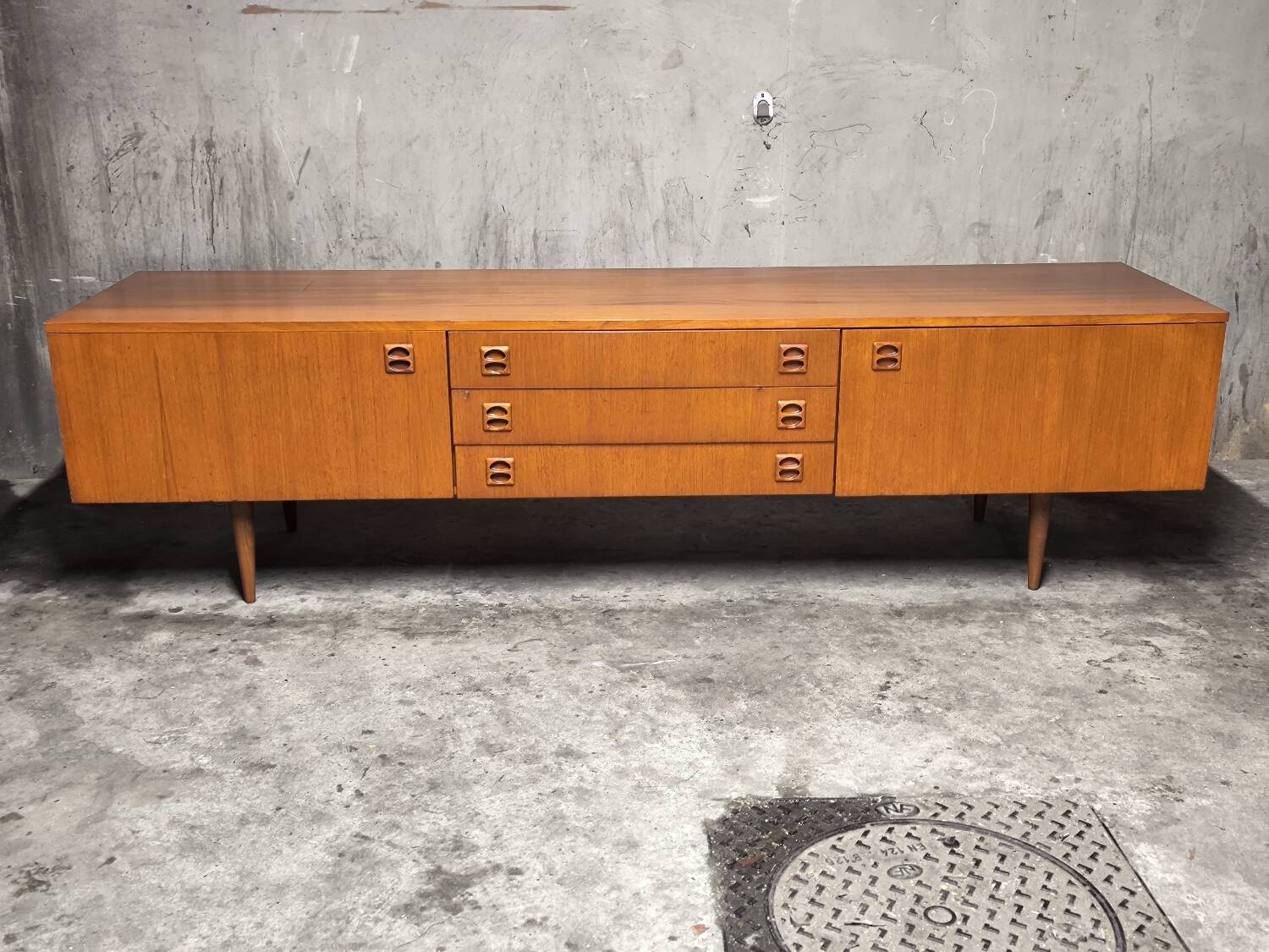 Vintage Scandinavian teak sideboard