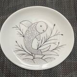Set of 4 vintage plates with fish decor