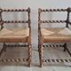 Pair of corner chairs with fireside