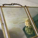 Vintage barber triptych mirror