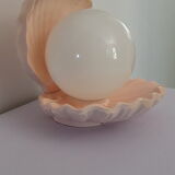 Salmon pink shell lamp