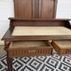 Antique Henri II style desk in solid wood - 2 drawers - 120cm