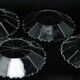 H1Y set of 4 faceted plates in Biedermeier style