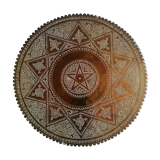 Moroccan solid brass tray