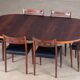Table extensible scandinave en palissandre - 1960