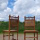 Antique set 6 - cane chair oak