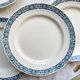 6 Longchamp Terre de fer dinner plates, René model, Made in France