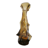 Vase vintage de la verrerie de Zabkowice Steelworks, Pologne, Années 70