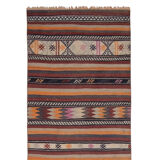 Turkish kilim runner with modern design, boho nomadic stair runner 80 x 512 cm