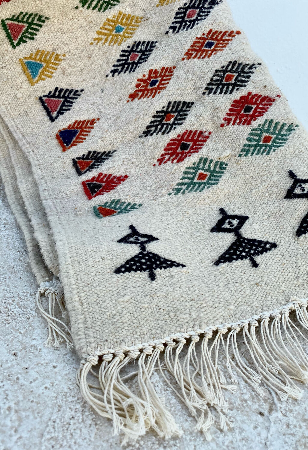 Berber corridor carpet in long wool