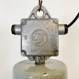 Industrial grey enamel factory lamp, 1960s