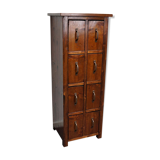 Apothecary or industrial workshop cabinet in pine Netherlands 1930