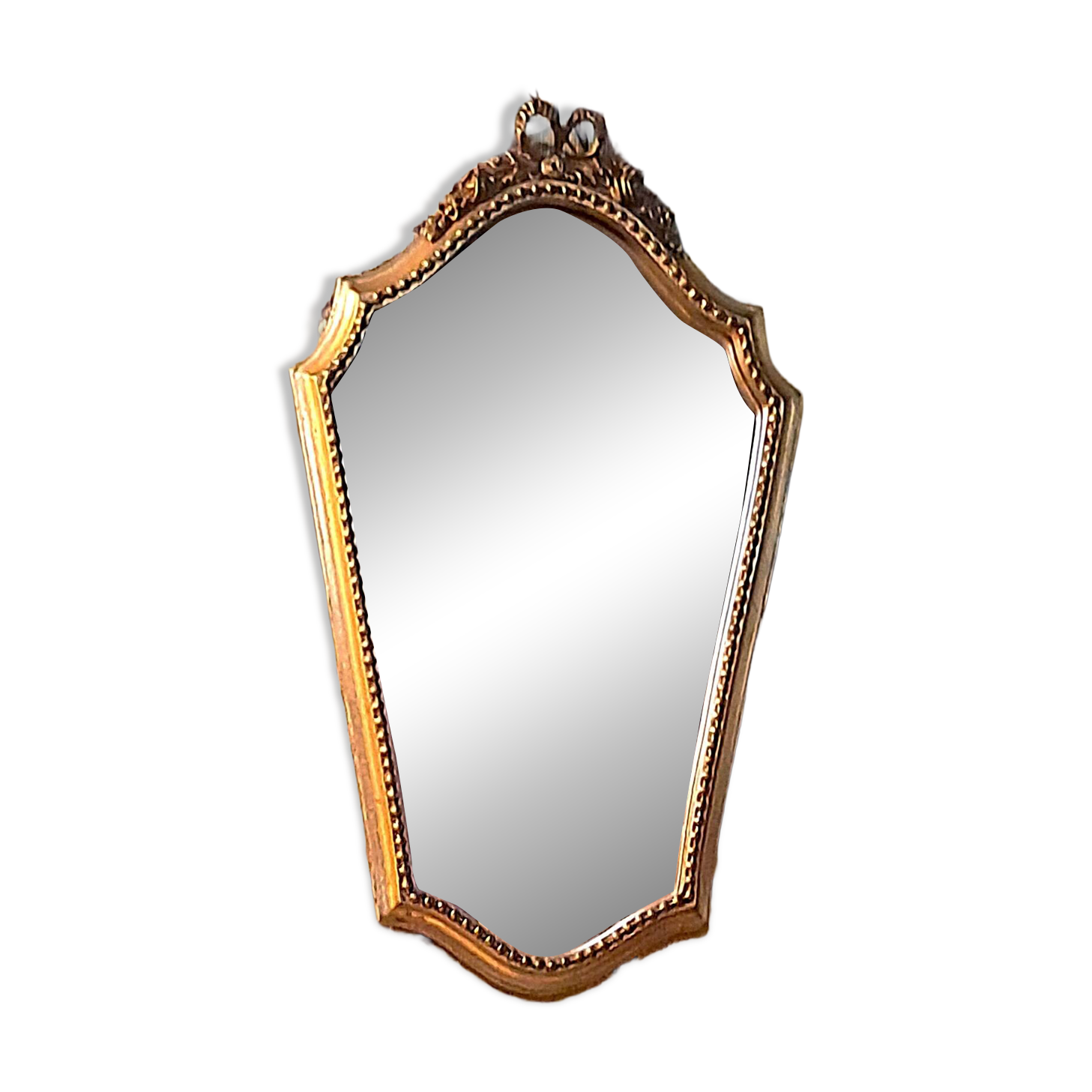 Gilded Mirror XX France Vintage Decoration Classic Gilded Wooden Frame