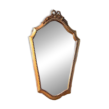 Gilded Mirror XX France Vintage Decoration Classic Gilded Wooden Frame