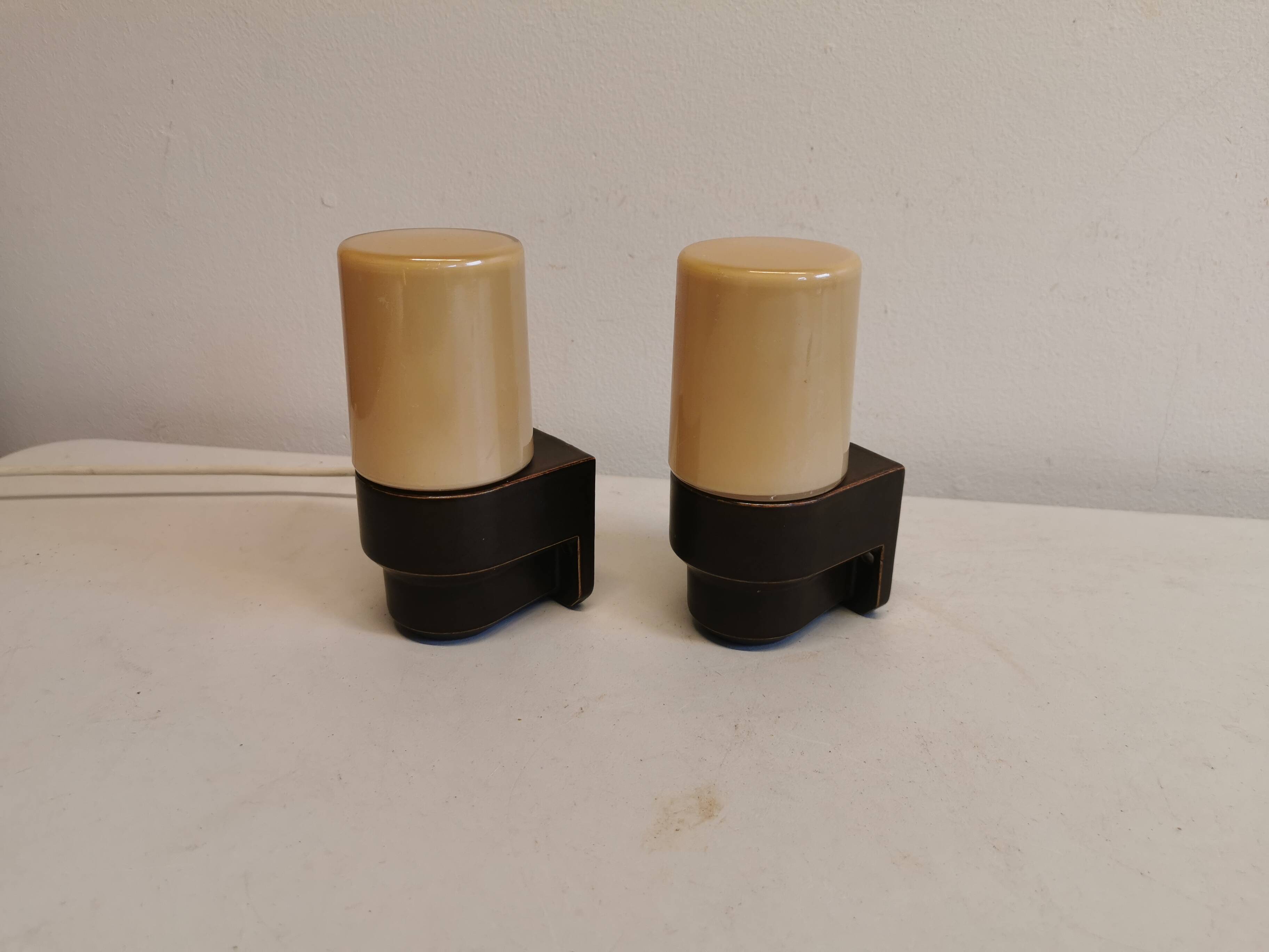 A pair of old bathroom lamps from Swedish IFÖ, 1960s