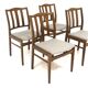 4 chaises scandinave en hêtre, Suède, 1960