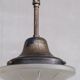 Small Antique Brass and Glass Pendant Light