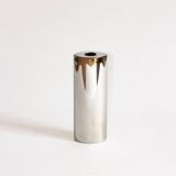 Chrome-plated metal bud vase, 1980s