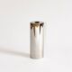 Chrome-plated metal bud vase, 1980s