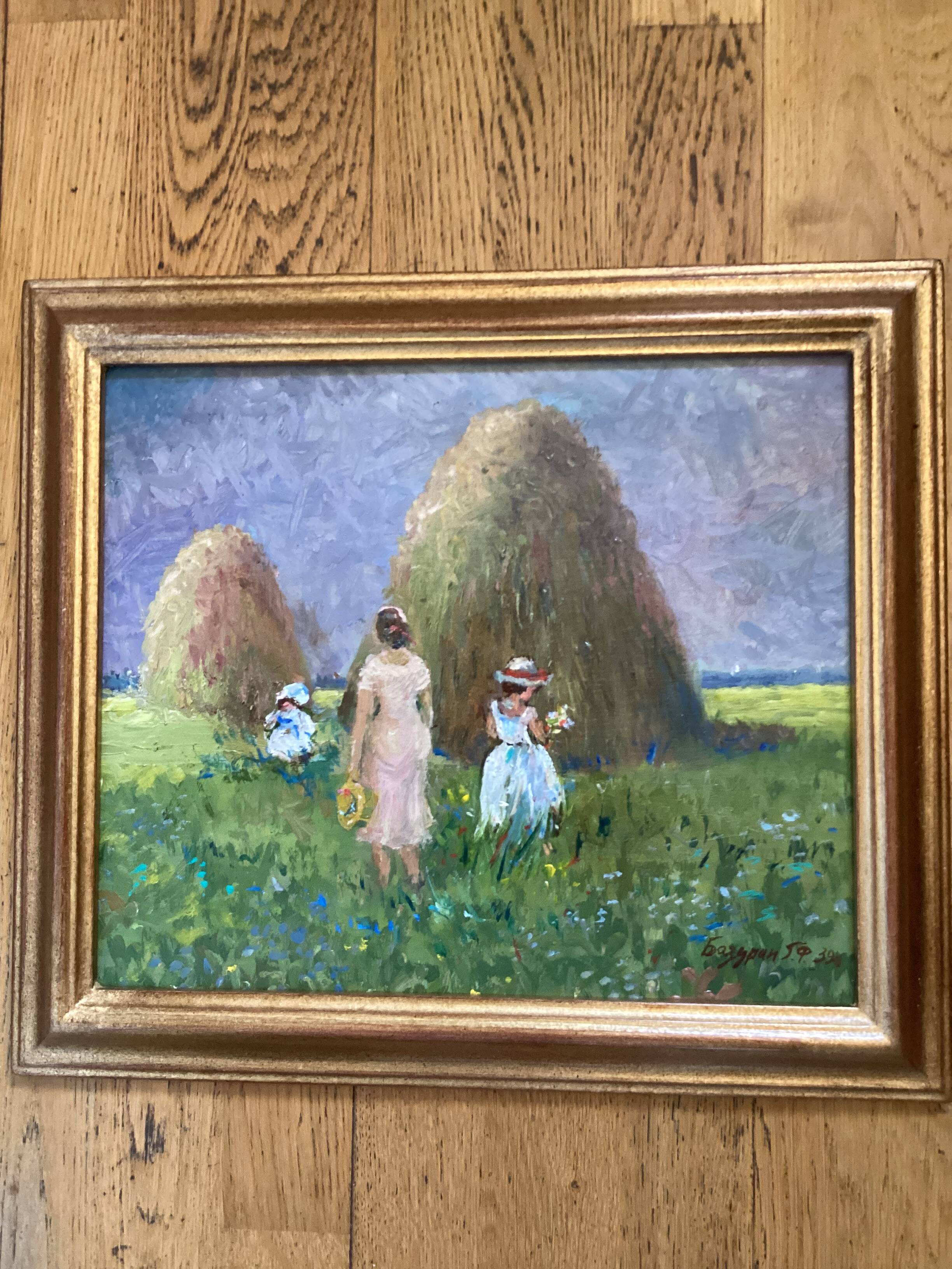 Oil painting on cardboard signed, dimensions: height - 42.5 cm, width - 48.5 cm.