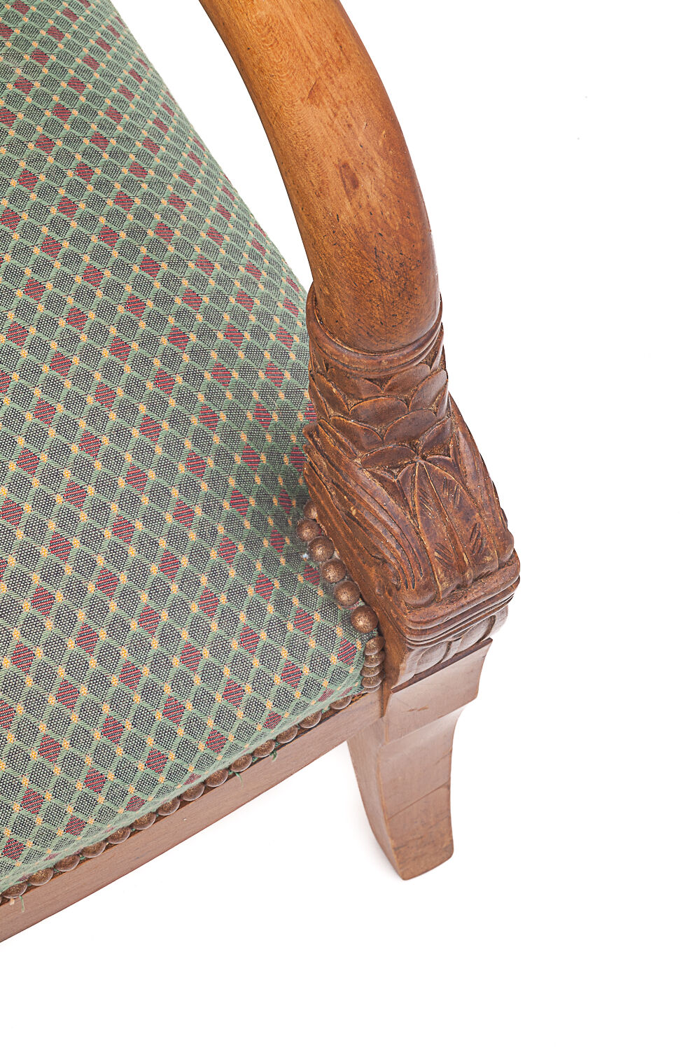 Fabric carved bench, 1930