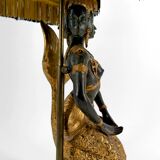 Sculptural Lamp in Bronze with double green and gold patina, Suvannamaccha