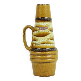 Small Vintage West Germany Vase Scheurich Yellow Ocher Fat Lava 400-22