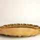 Hollywood Regency Large Oval Brass Tray by Firma Lars Holmström, Sweden 1940's