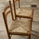 Paire de chaises bois et paille TBE