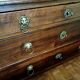 Jumping chest of drawers with 3 drawers in solid walnut, Restoration style.