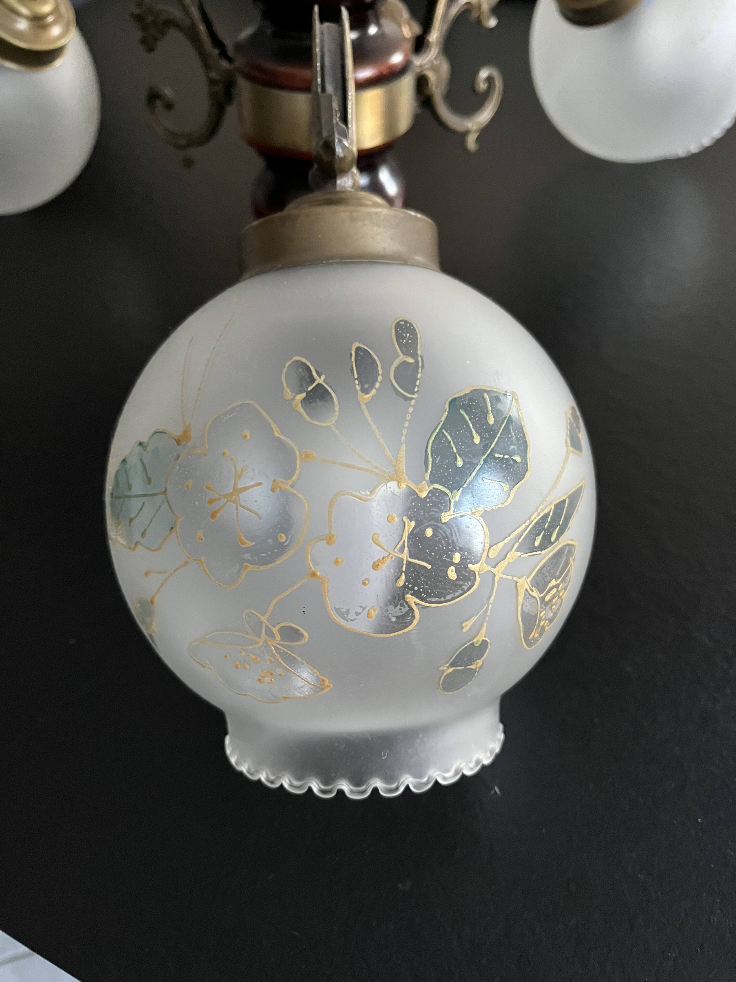 Vintage three-light chandelier