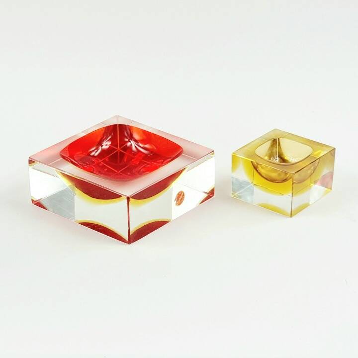 Monumental Murano Glass Catchall/Vide Poche by F.Poli for Seguso, 1970s