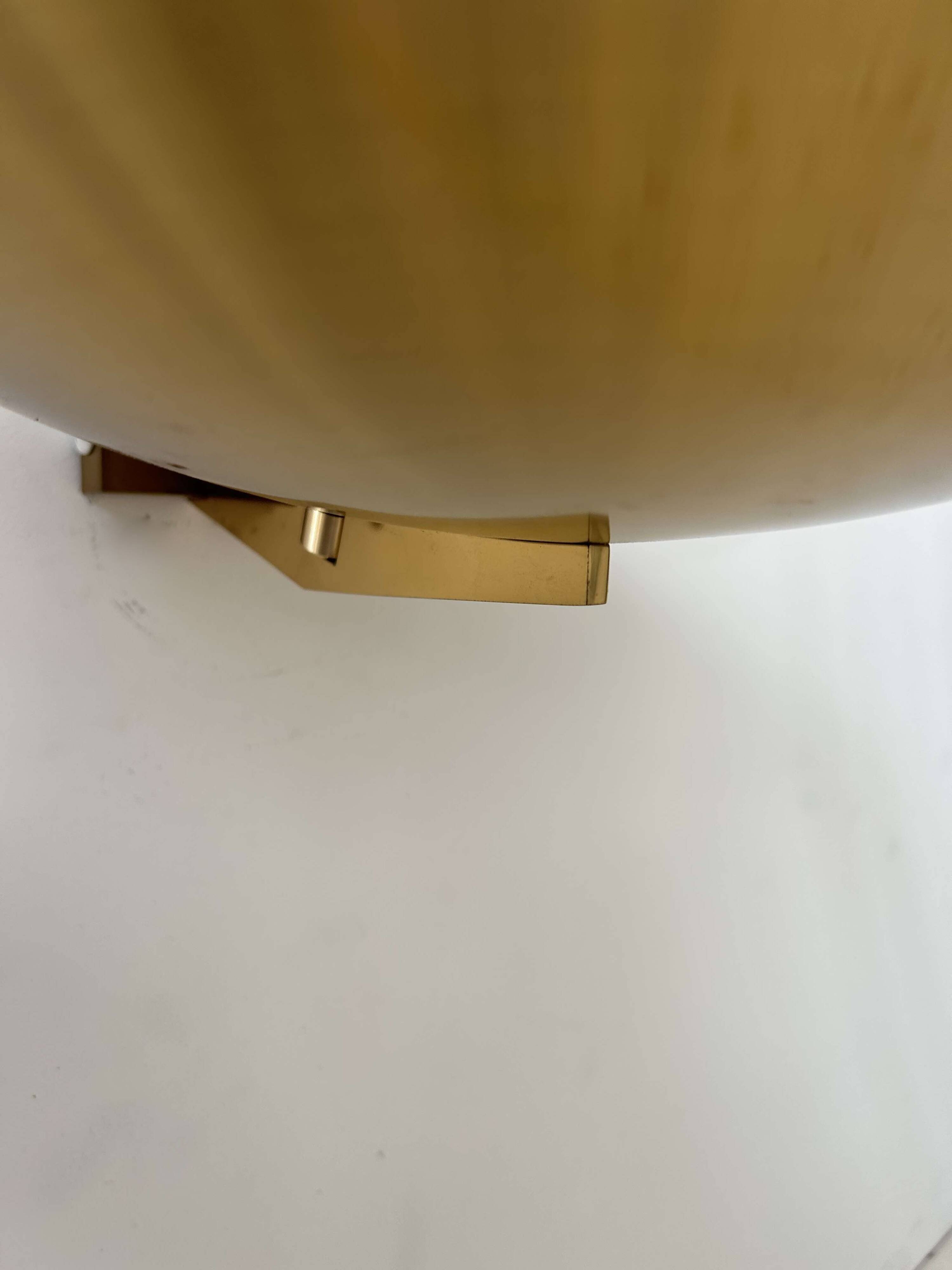 Vintage wall light with dimmer, brass, France 1980